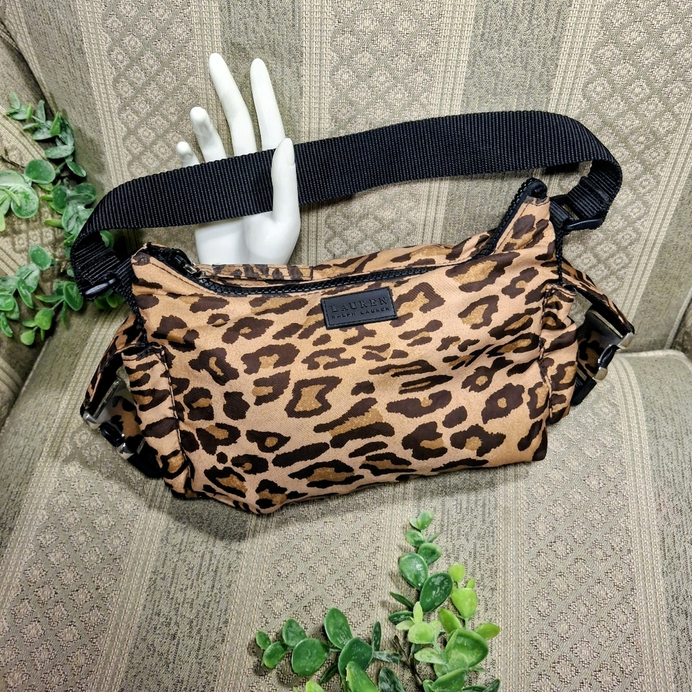 Lauren Ralph Lauren Y2K Leopard Print Shoulder Bag